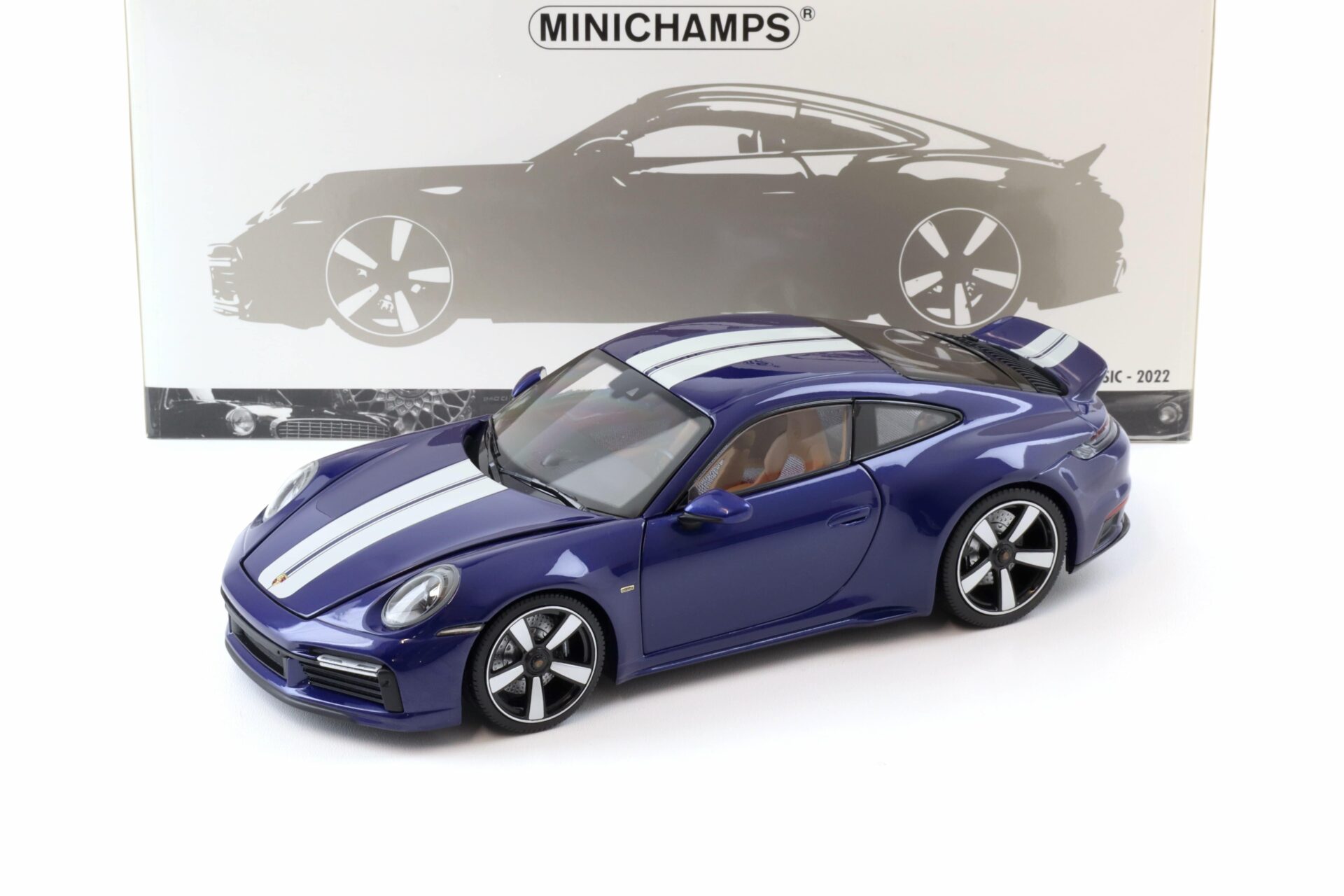 ID 101400 orig.jpg 1:18 Minichamps Porsche 911 992 Sport Classic Coupe 2022 blue metallic