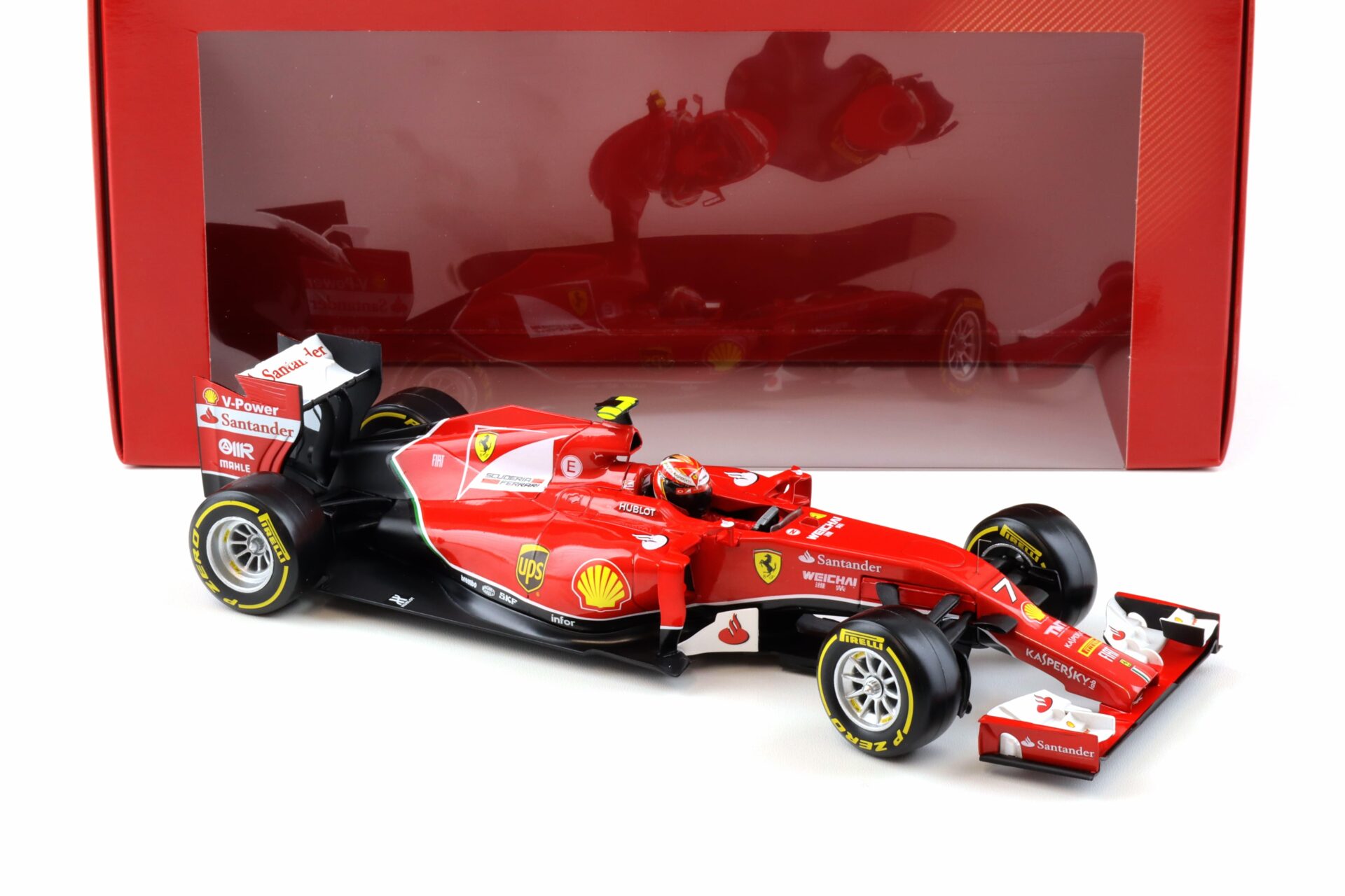 ミニカー HOT WHEELS F14-T K.RAIKKONEN 1:18 Hot Wheels F1 Ferrari F14-T K.Raikkonen #7 red 2014 – Premium