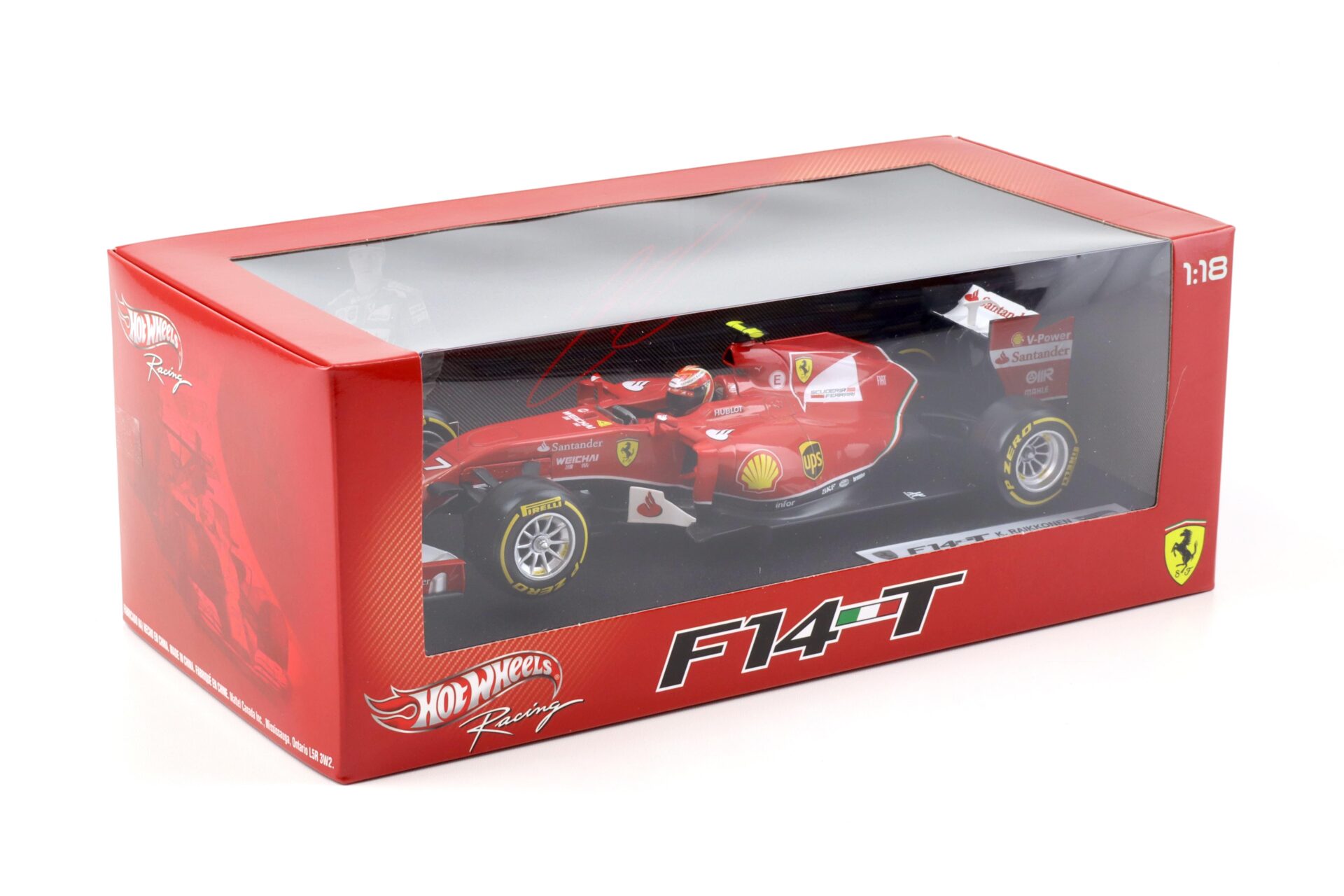 1:18 Hot Wheels F1 Ferrari F14-T K.Raikkonen #7 red 2014 – Premium