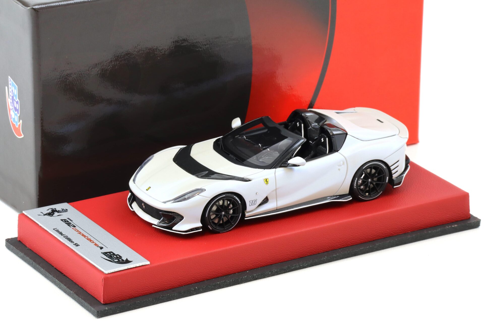 ID 101595 orig.jpg 1:43 BBR Ferrari 812 Competizione A Bianco Onda matt with leather base - Limited 6 pcs.
