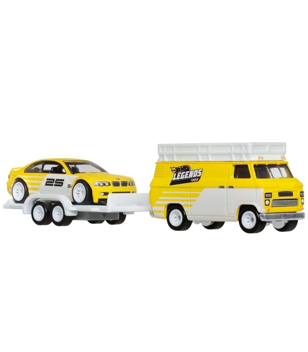 1:64 Hot Wheels Premium Team Transport JFM93 BMW M3 + Rally Hauler Legends Tour