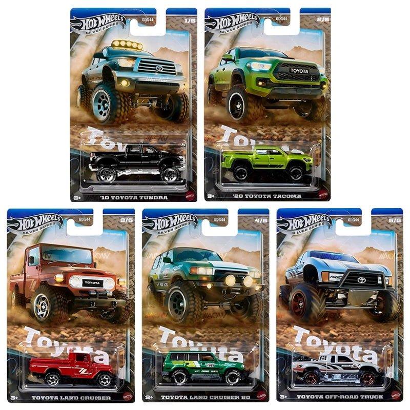 ID 101834 orig.jpg 1:64 Hot Wheels 2025 Toyota Trucks Set 5 pcs. GDG44-977N Tacoma, Land Cruiser