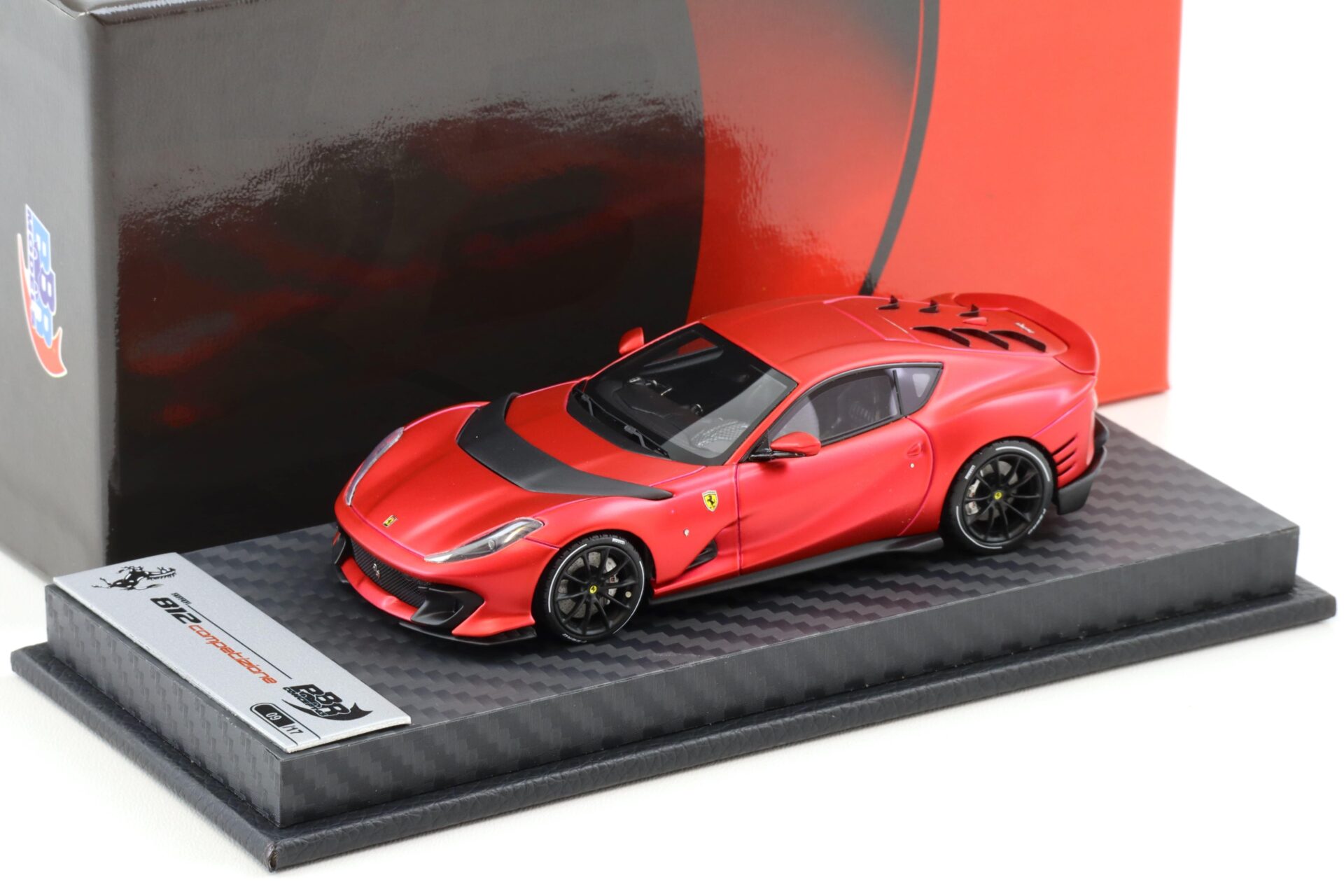 ID 101922 orig.jpg 1:43 BBR Ferrari 812 Competizione Rosso Enzo red matt with Carbon base - Limited 17 pcs.