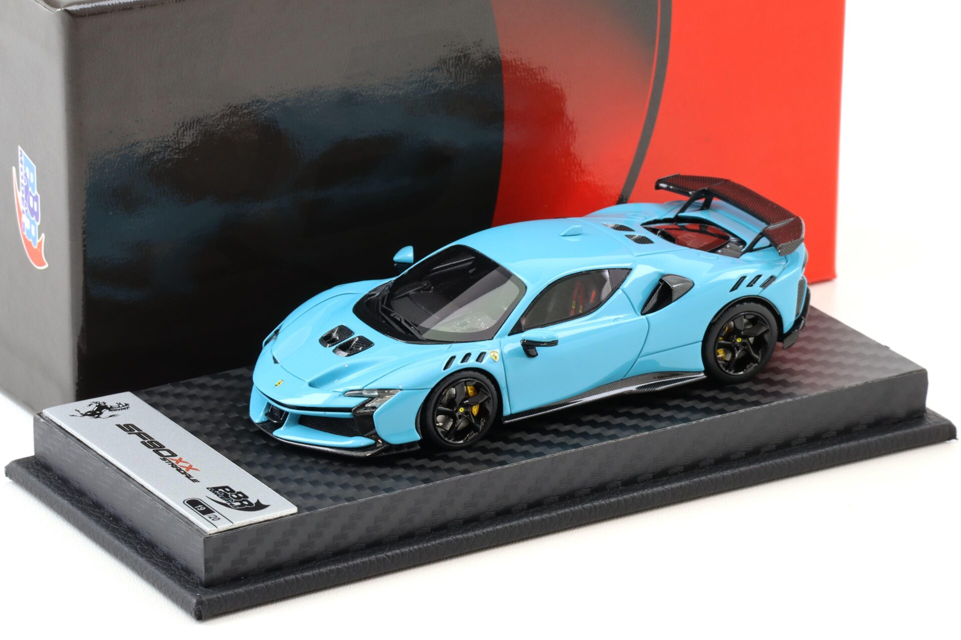 ID 101926 orig.jpg 1:43 BBR Ferrari SF90XX Baby Blue with Carbon base - Limited 20 pcs.