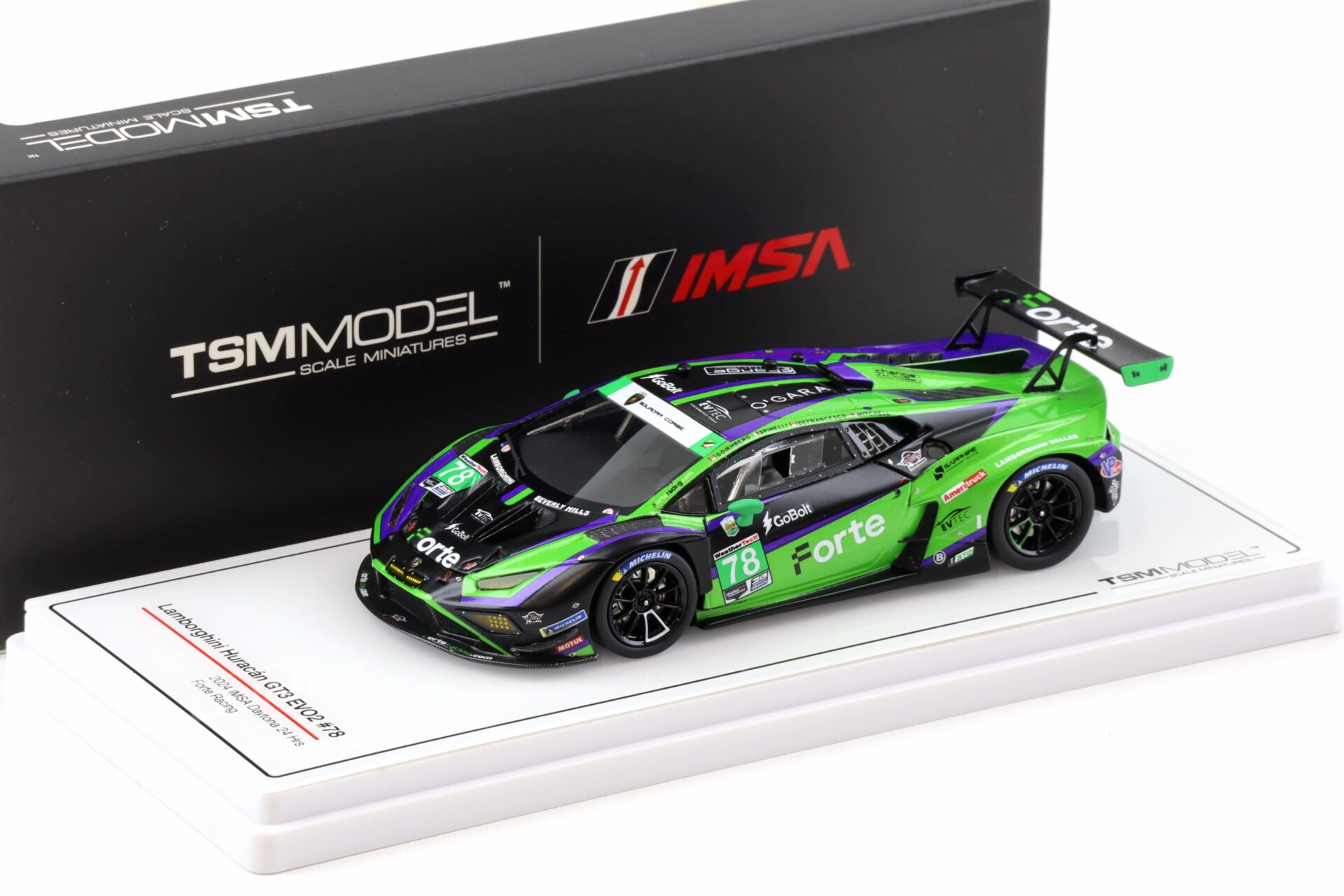 ID 101949 orig.jpg 1:43 TSM Model Lamborghini Huracan GT3 EVO2 #78 IMSA Daytona 2024 Forte Racing TSM430807