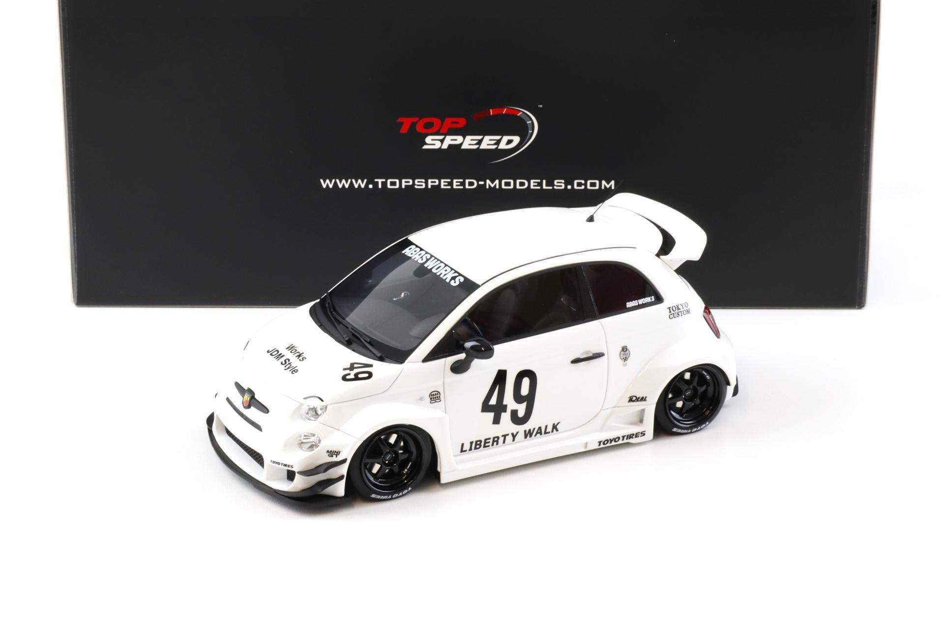 ID 102246 orig.jpg 1:18 Top Speed LB-Works x Abas Works Abarth 595 Garage white TS0606