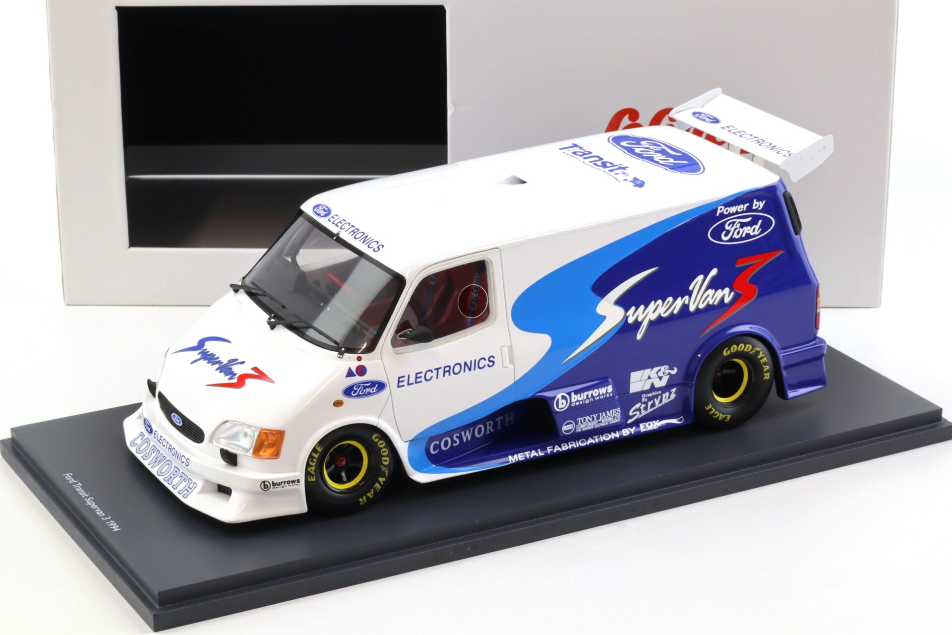 ID 102286 orig.jpg 1:18 Schuco PRO.R18 Ford Transit SuperVan 3 - 1994 white/ blue