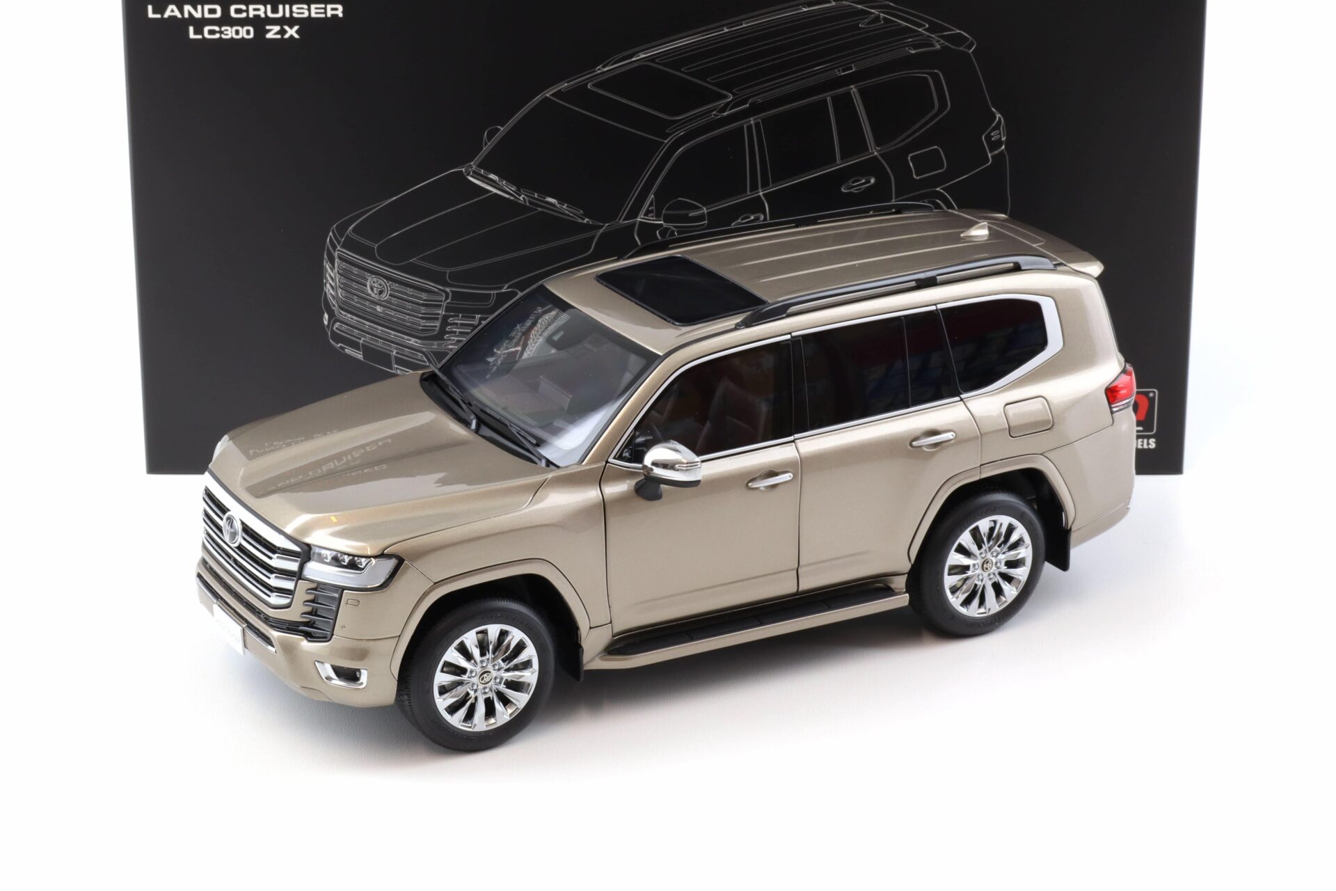 ༒ 1:18 LCD Models Toyota Land Cruiser LC 300 ZX gold metallic