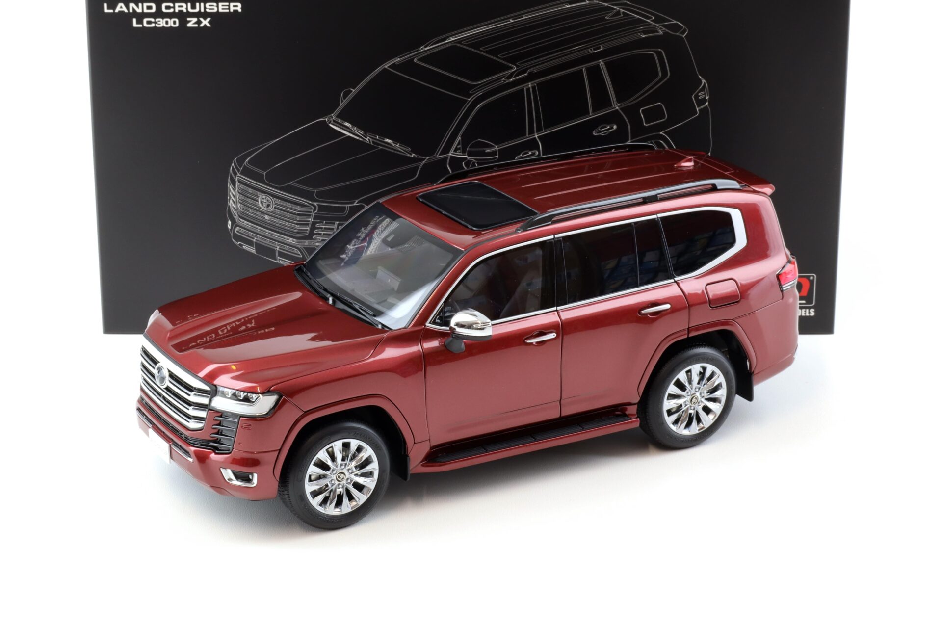 1:18 LCD Models Toyota Land Cruiser LC 300 ZX red metallic LCD18013-ZX-RE
