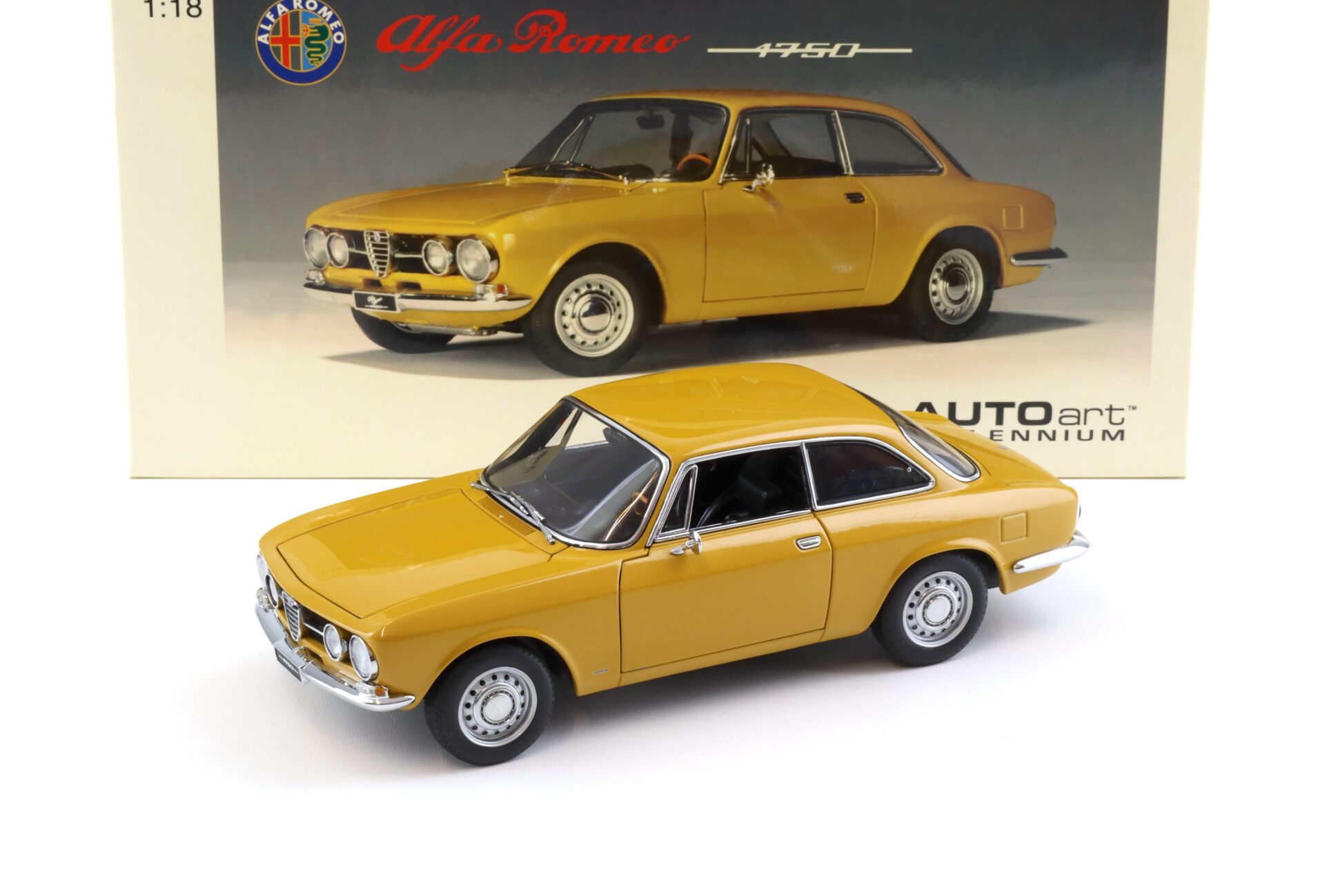 ID 102796 orig.jpg 1:18 AUTOart Alfa Romeo 1750 GTV Giallo Ocra LH Drive DIECAST 70103