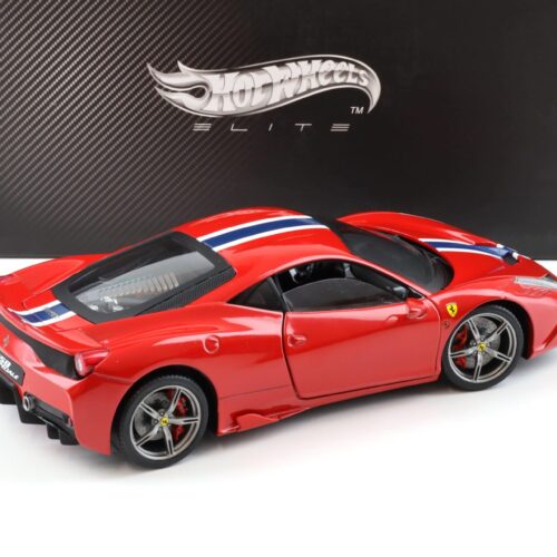 1:18 Hot Wheels Elite Ferrari 458 Speciale Coupe Rosso Corsa red BLY31