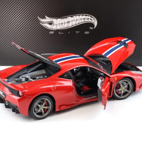 1:18 Hot Wheels Elite Ferrari 458 Speciale Coupe Rosso Corsa red BLY31