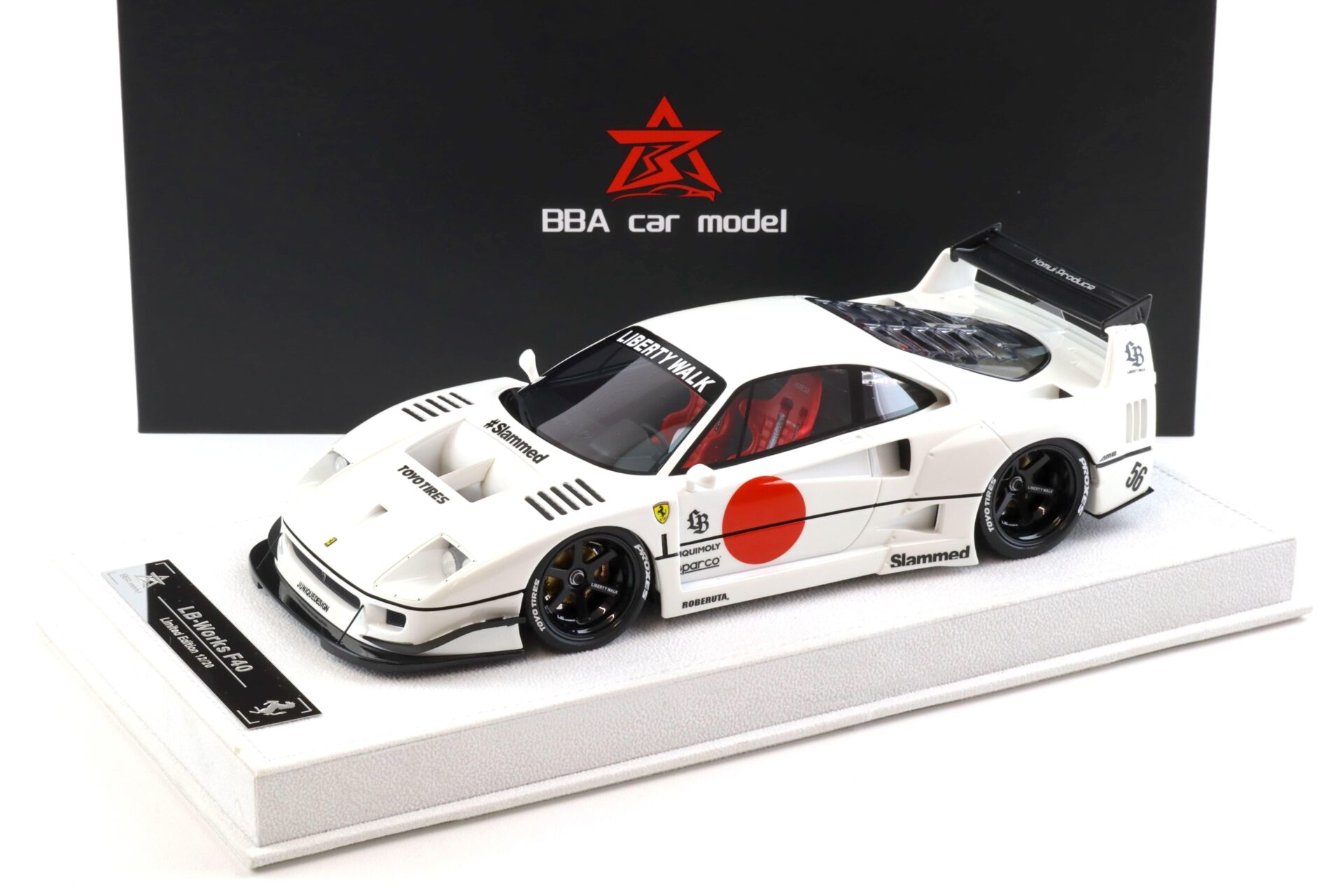 ID 102938 orig.jpg 1:18 BBA Model Ferrari F40 LB Works LBWK pearl white with display - Limited 20 pcs.