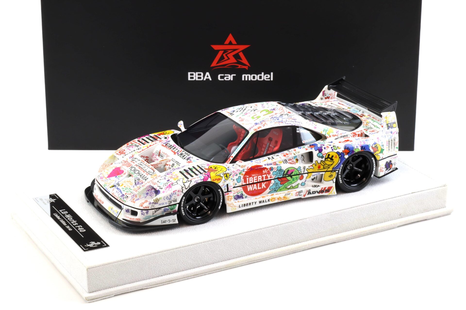 ID 102946 orig.jpg 1:18 BBA Model Ferrari F40 LB Works LBWK Livery white with display - Limited 40 pcs.