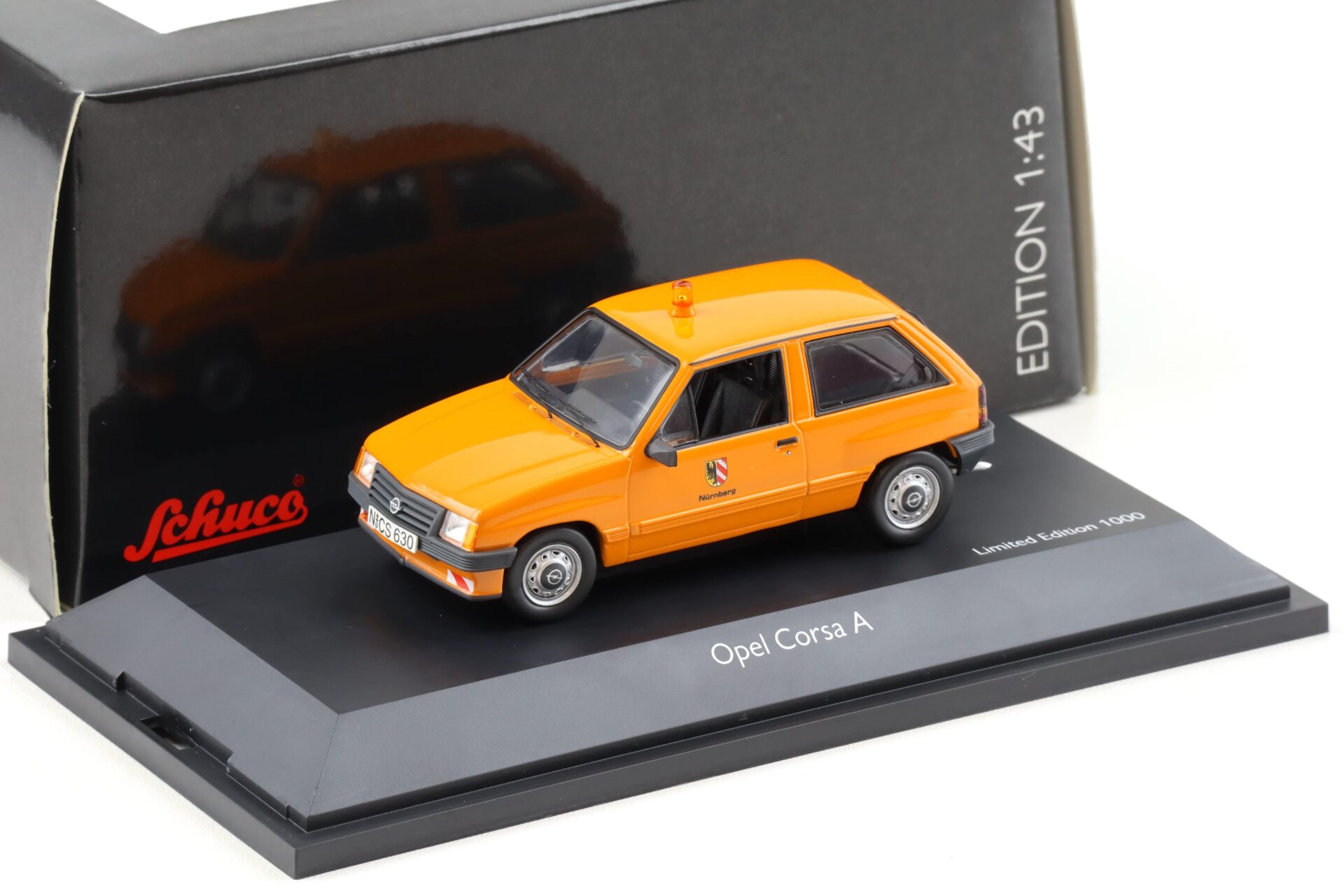 ID 103024 orig.jpg 1:43 Schuco Opel Corsa A Stadt Nürnberg orange