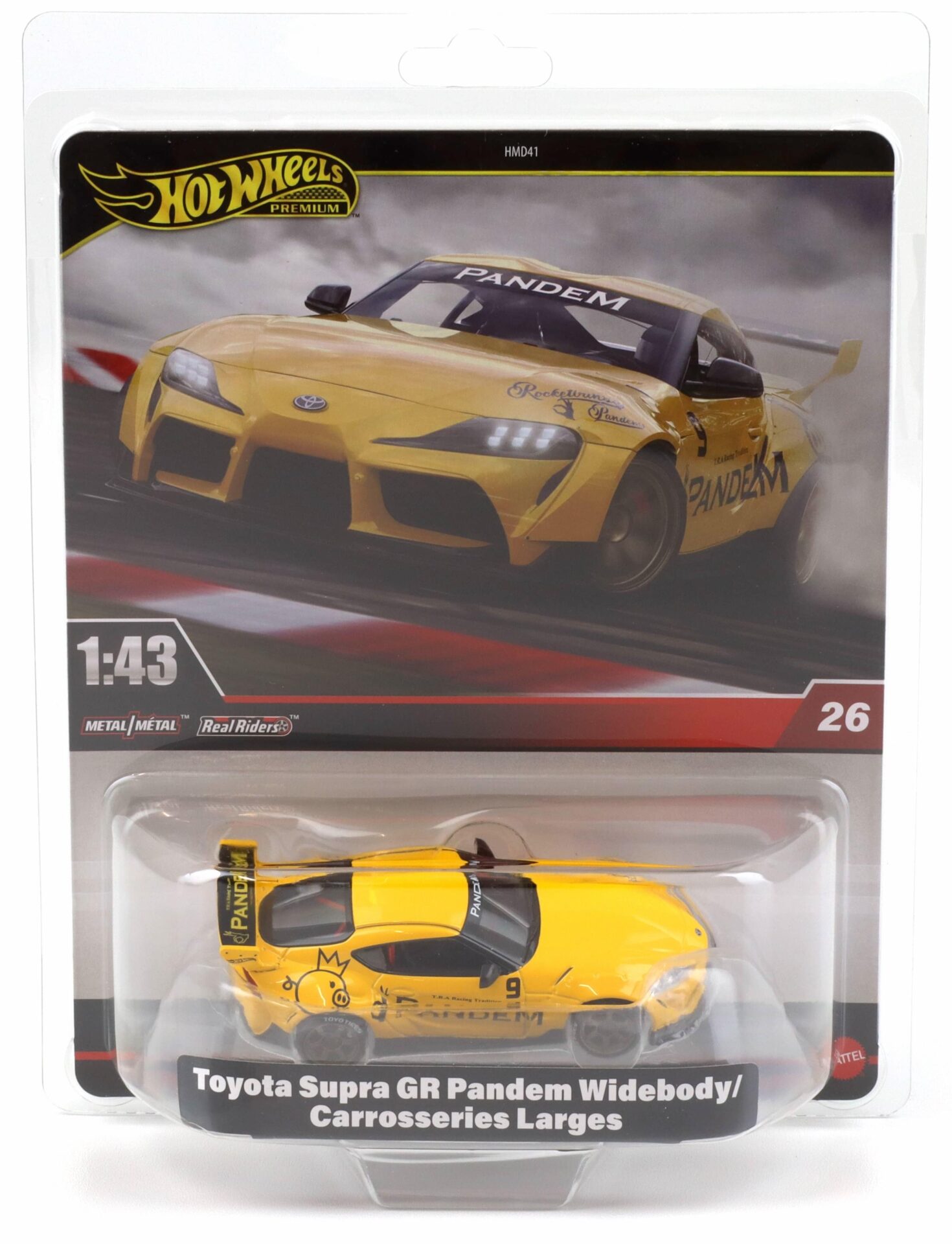 ID 103331 orig.jpg 1:43 Hot Wheels Premium 2025 Real Riders JCN77 Toyota Supra GR Pandem Widebody yellow