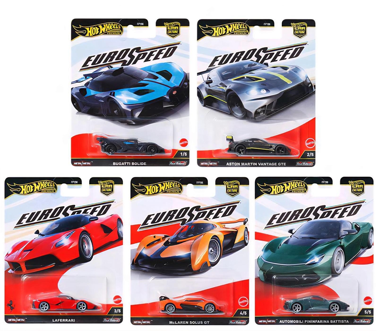 ID 103338 orig.jpg 1:64 Hot Wheels Premium 2025 Euro Speed SET 5 pcs. 976L Ferrari, Bugatti