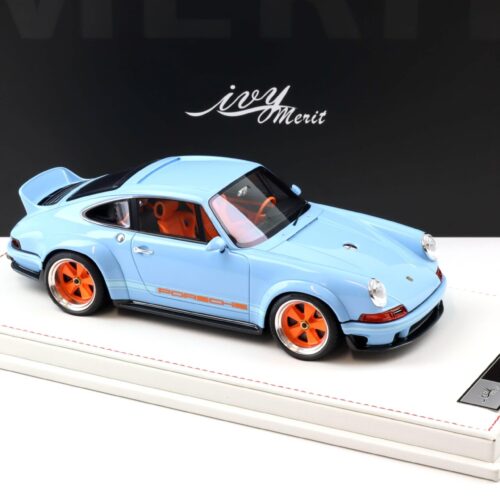 1:18 IVY Model Merit Porsche 911 Singer DLS Gulf blue/ orange IM1835GF