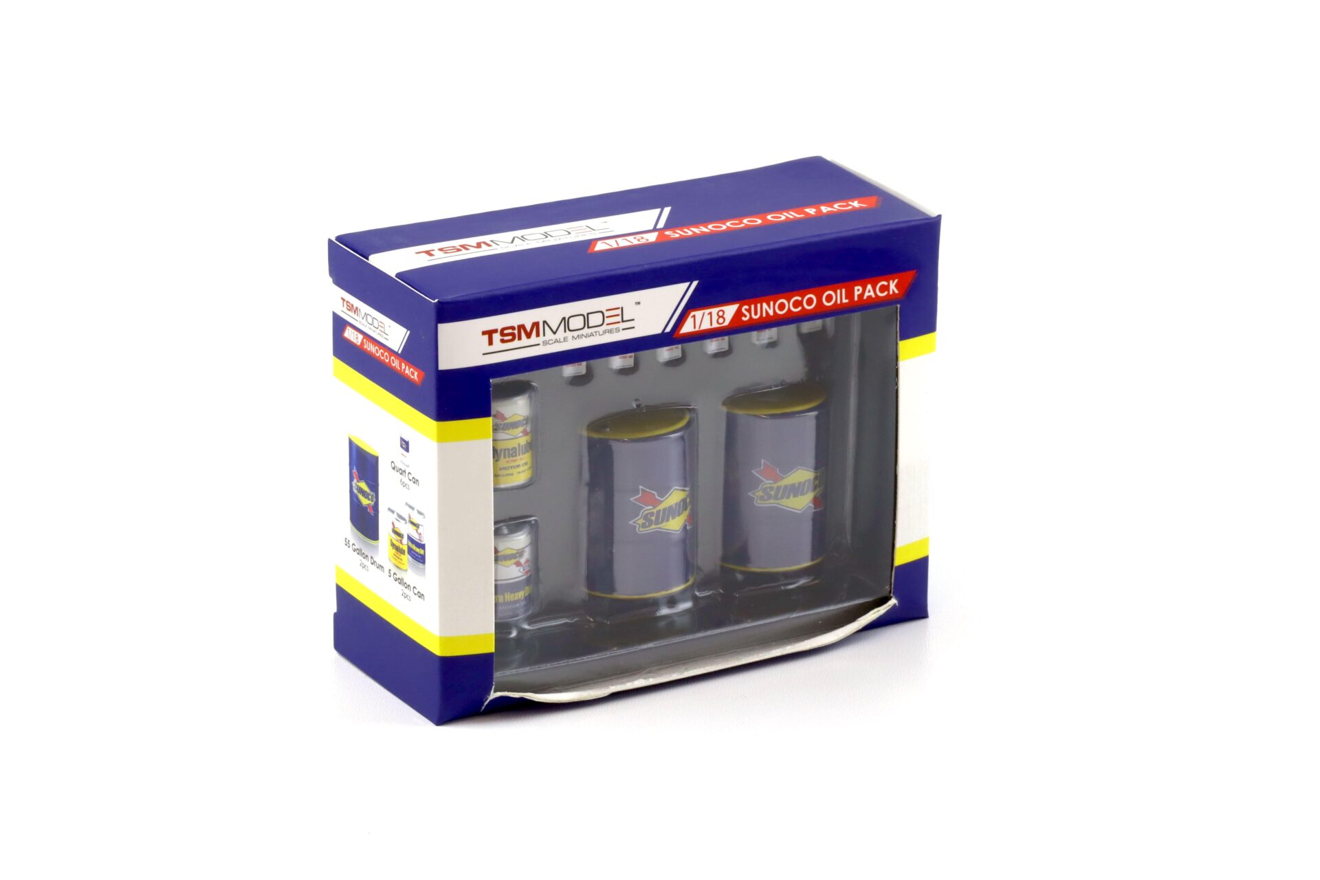 1:18 TSM SUNOCO Oil Pack Set Diorama Zubehör yellow/blue TSM12AC22