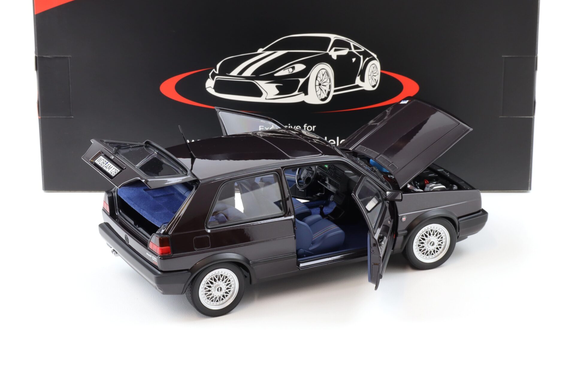 NOREV 1/18 VW GOLF Ⅱ GTI 1990 Black 1:18 Norev VW Golf 2 GTI G60 Edition One 1990 Dark Burgundy