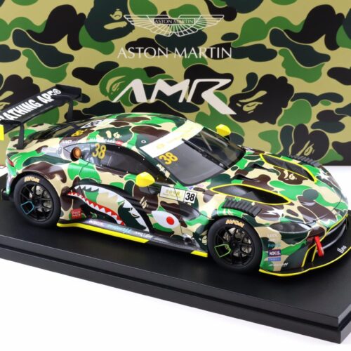 1:18 Pop Race x BAPE Aston Martin Vantage GT3 AMR Bathing Ape with display