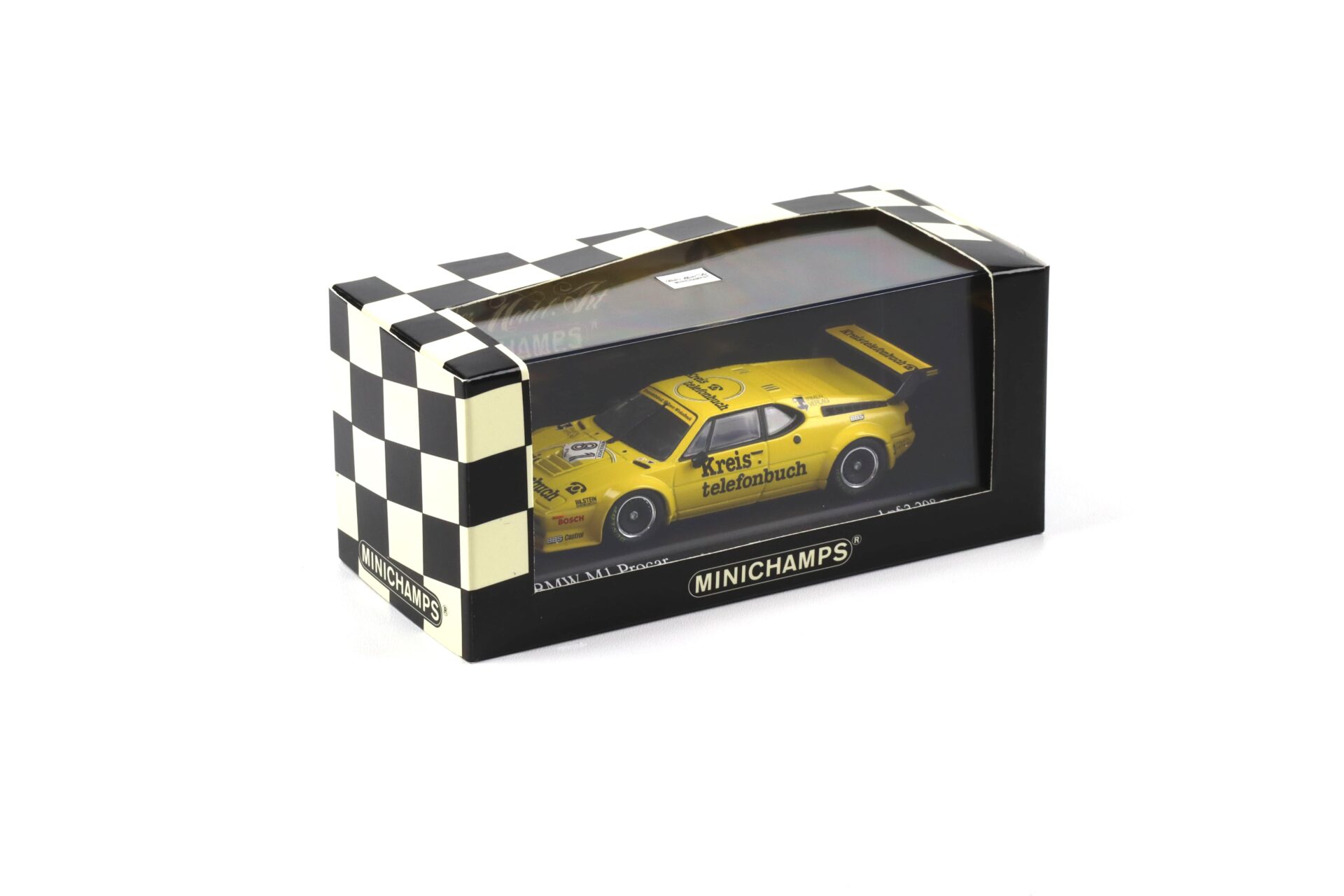 1:43 Minichamps BMW M1 Procar Kreistelefonbuch #81 M.Winkelhock 1979