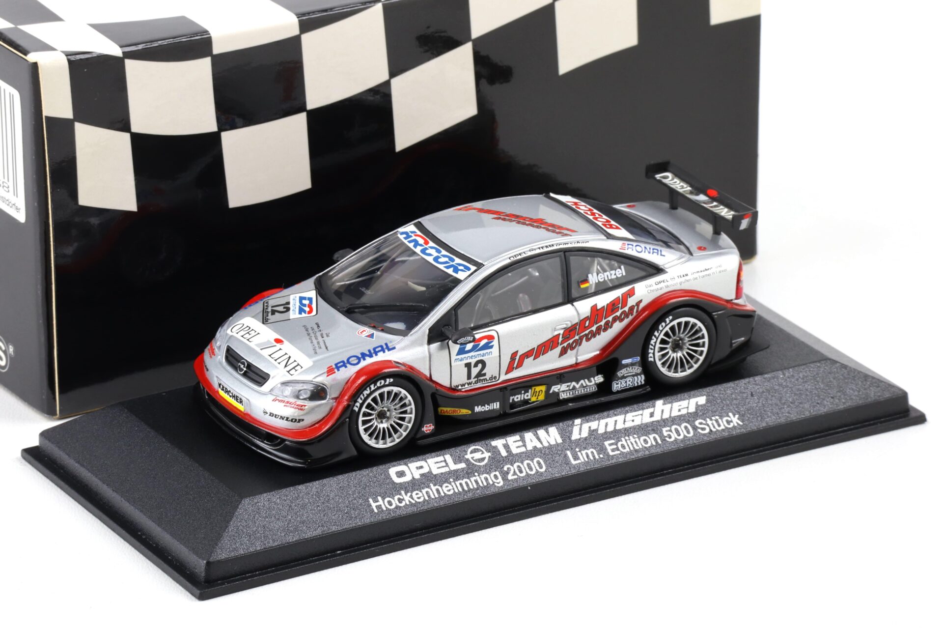 1:43 Minichamps Opel Astra DTM 2000 Team Irmscher #12 Menzel - Limited 500 pcs.