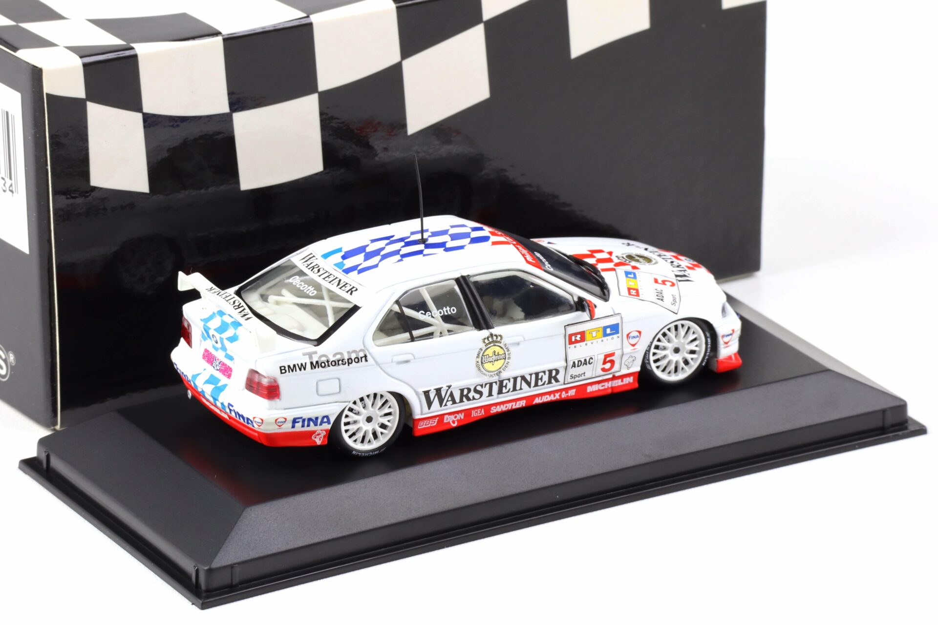 1:43 Minichamps BMW 320i E36 STW 1997 Bigazzi J.Cecotto #5