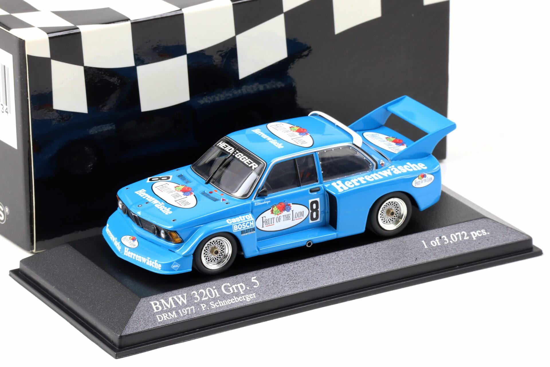ID 105564 orig.jpg 1:43 Minichamps BMW 320i E21 Grp. 5 DRM 1977 Schneeberger #8 Fruit of the Loom