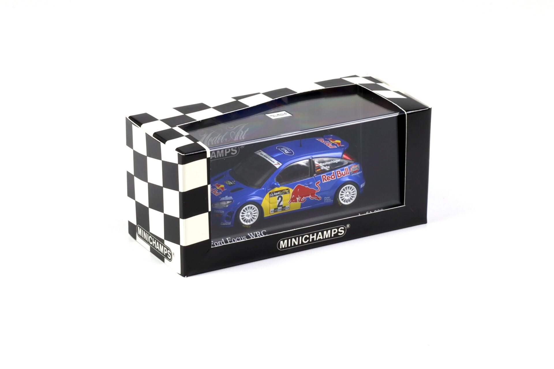 1:43 Minichamps Ford Focus WRC Red Bull A1-Ring Rallye 2001 Baumschlager/ Wicha
