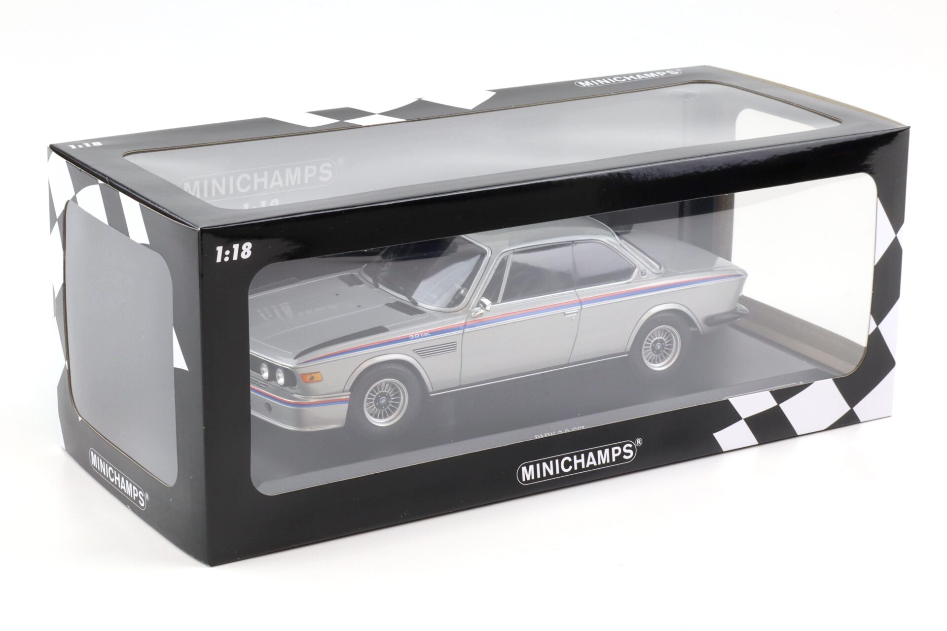 1:18 Minichamps BMW 3.0 CSL Coupe E9 silver metallic 1973
