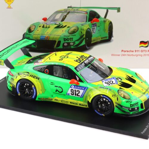 1:18 Spark Porsche 911 991 GT3 R Winner 24h Nürburgring 2018 Manthey #912