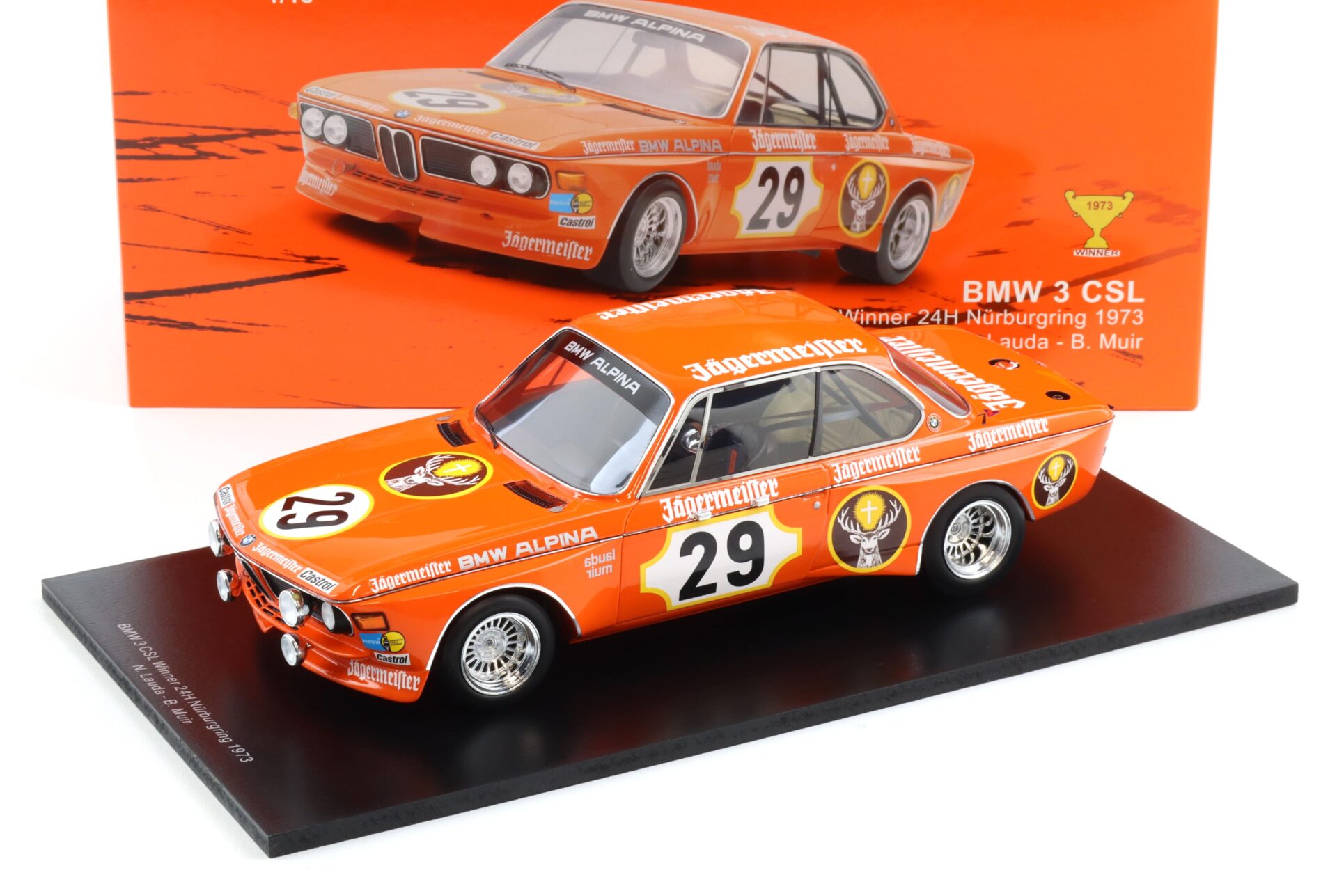 ID 105635 orig.jpg 1:18 Spark BMW 3.0 CSL #29 Winner 24h Nürburgring 1973 Jägermeister Lauda/ Muir