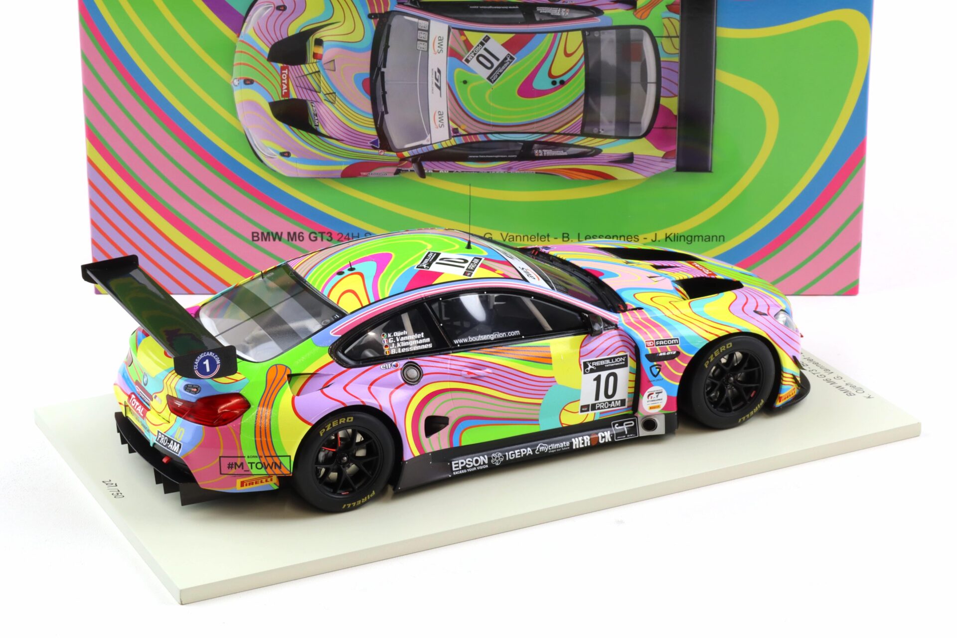 1:18 Spark BMW M6 GT3 #10 Boutsen Ginion 24h SPA 2020 Ojjeh/ Vannelet