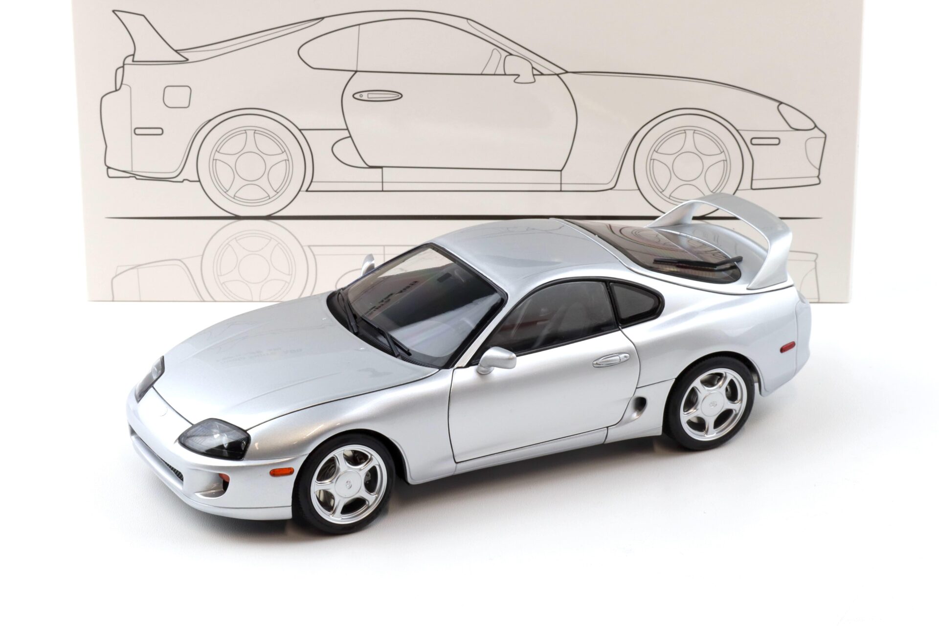 ID 105833 orig.jpg 1:18 Whelart Toyota Supra A80 Coupe LHD silver metallic + wheels Set W-001F