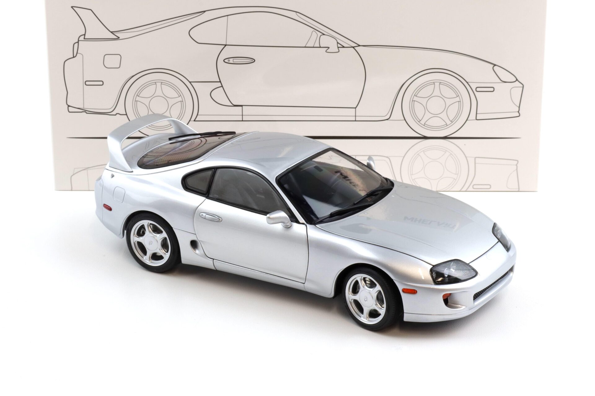 1:18 Whelart Toyota Supra A80 Coupe LHD silver metallic + wheels Set W-001F