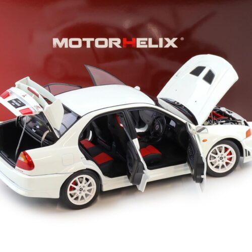 1:18 Motorhelix Mitsubishi Lancer Evolution VI (6.5) GSR T.M.E Scotia white M84305