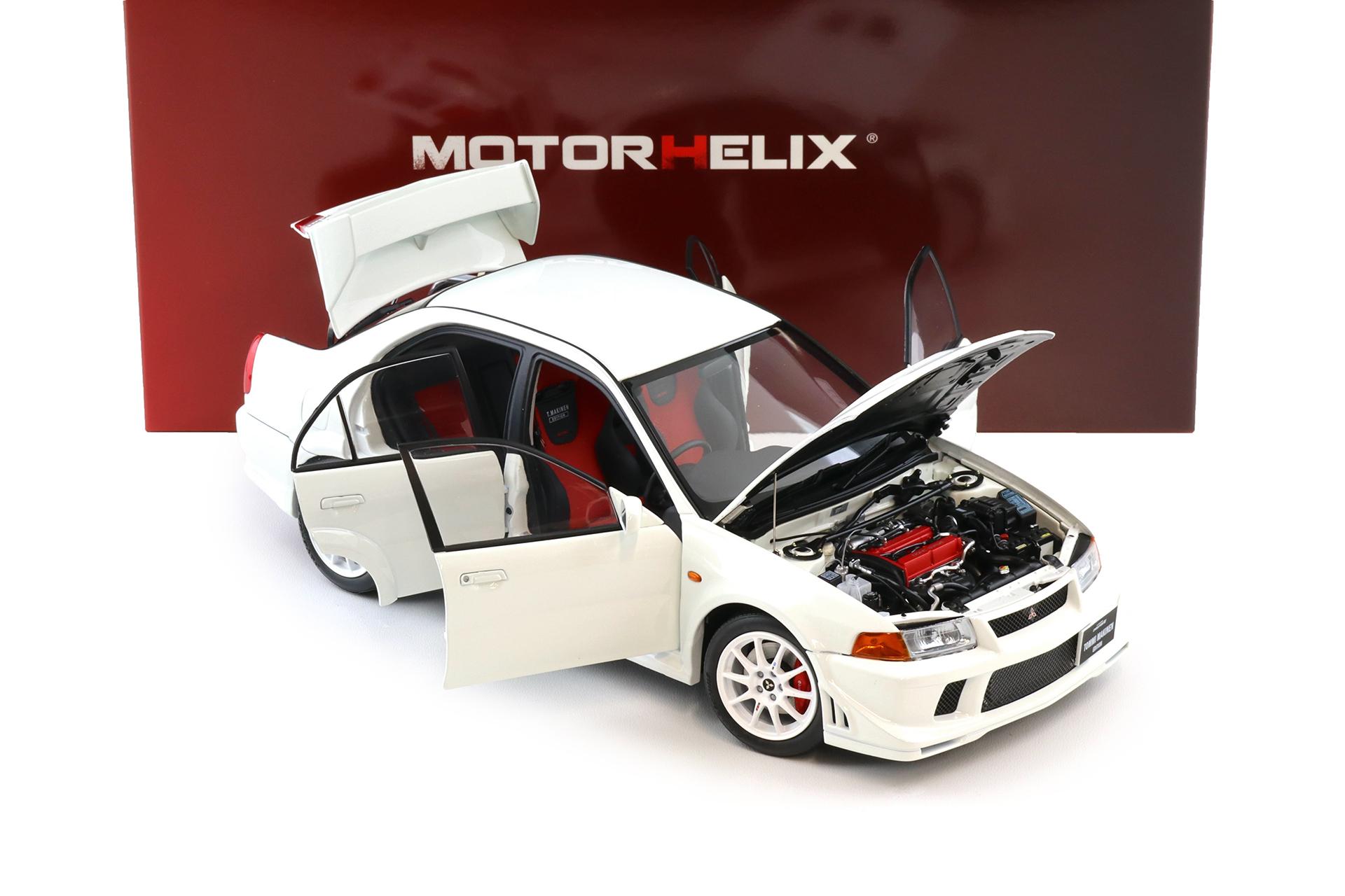1:18 Motorhelix Mitsubishi Lancer Evolution VI (6.5) GSR T.M.E Scotia white M84305