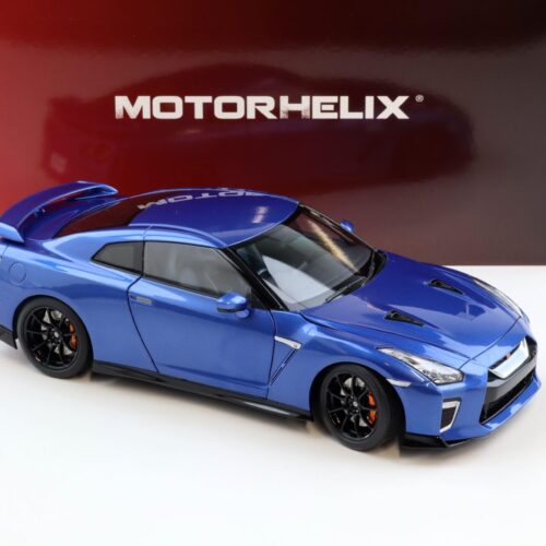 1:18 Motorhelix Nissan GT-R R35 Track Edition by NISMO 2020 Wangan blue M83504