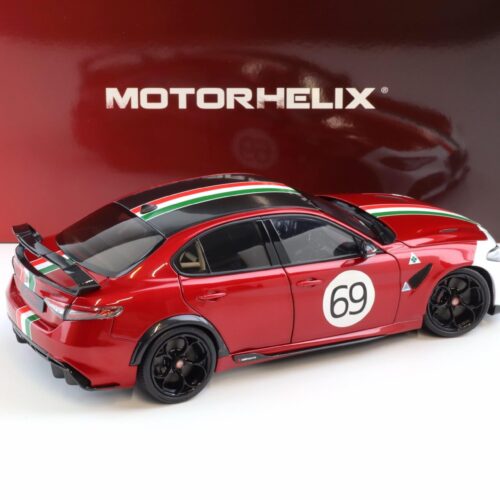 1:18 Motorhelix Alfa Romeo Giulia GTAm Rosso GTA red Italy Livery #69 M89010
