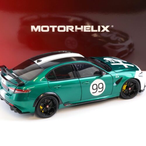 1:18 Motorhelix Alfa Romeo Giulia GTAm Montreal green Two Tone Livery #99 M89014