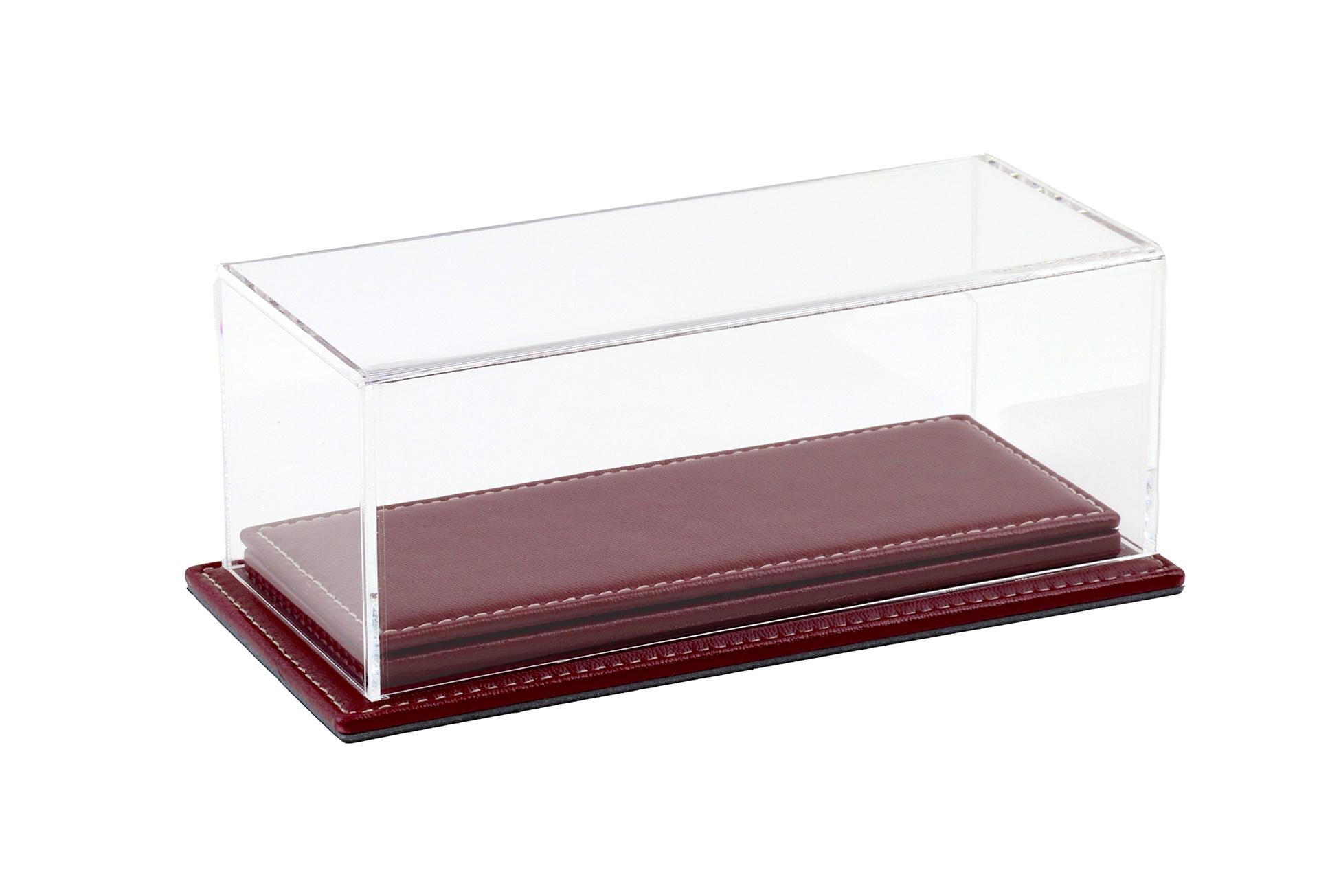 1:43 Atlantic Vitrine Show Case Display Case MULHOUSE with burgundy leather Base