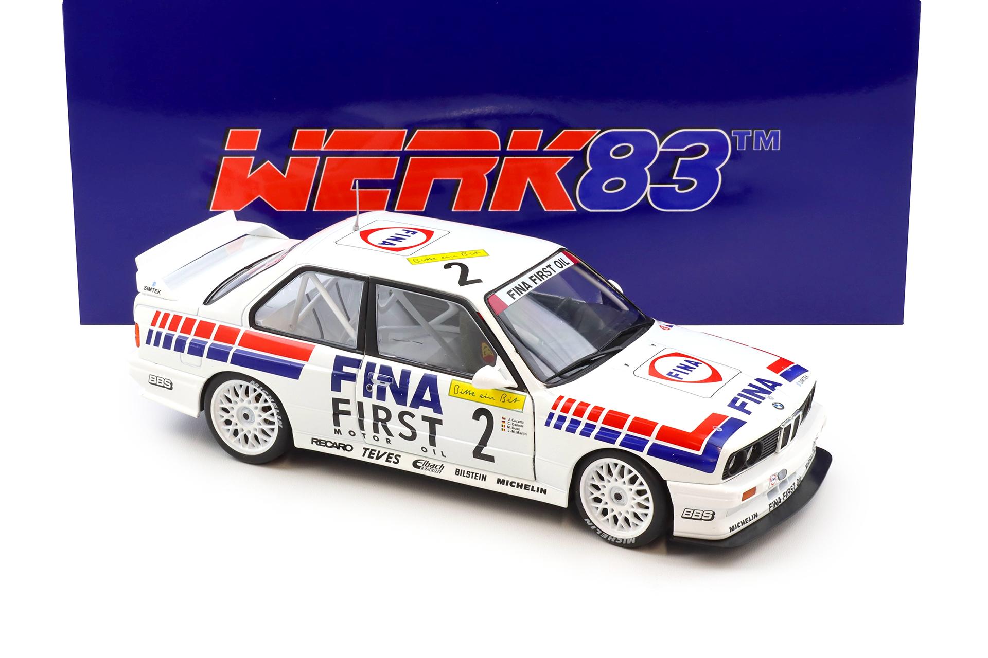 1:18 WERK83 BMW M3 E30 DTM Winner 24h Nürburgring 1992 FINA #2 Cecotto/ Danner