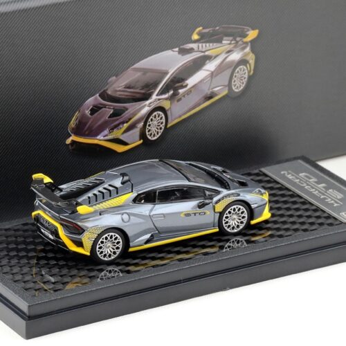 1:64 LCD Models Lamborghini Huracan STO Coupe grey metallic/ yellow LCD64043-SG