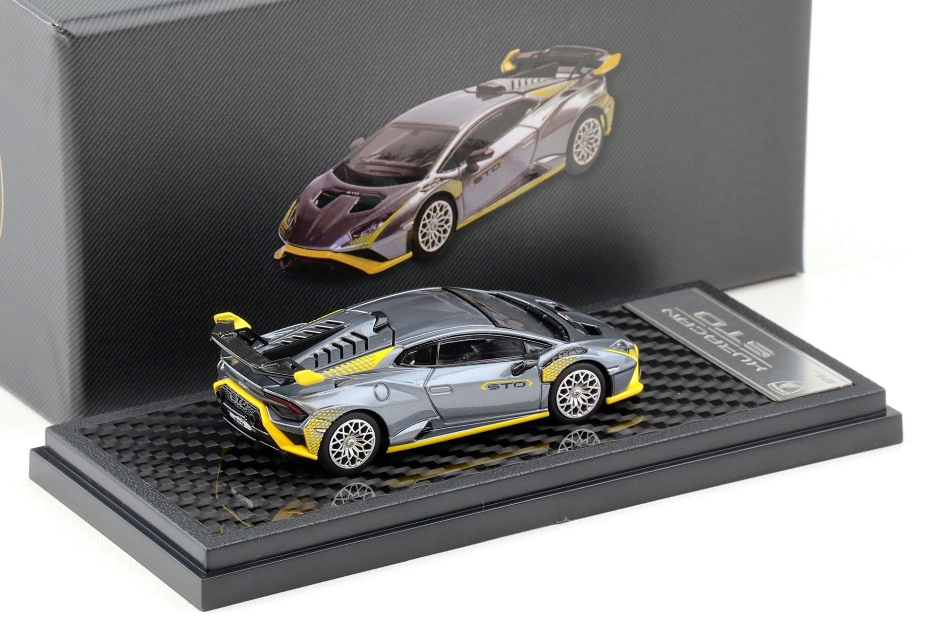 1:64 LCD Models Lamborghini Huracan STO Coupe grey metallic/ yellow LCD64043-SG