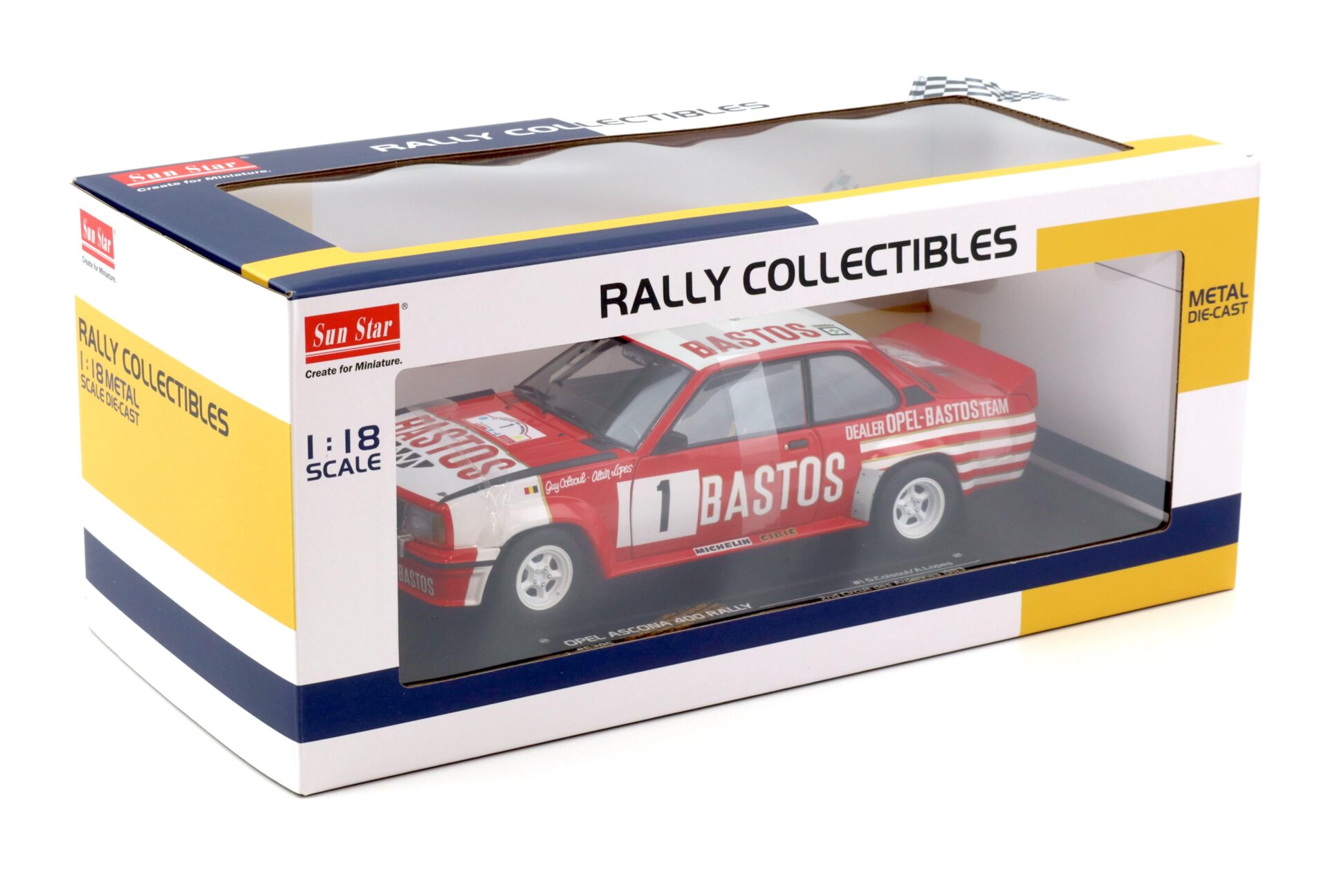 1:18 SunStar Opel Ascona 400 #1 Circuits des Ardennes 1983 Bastos G.Colsoul