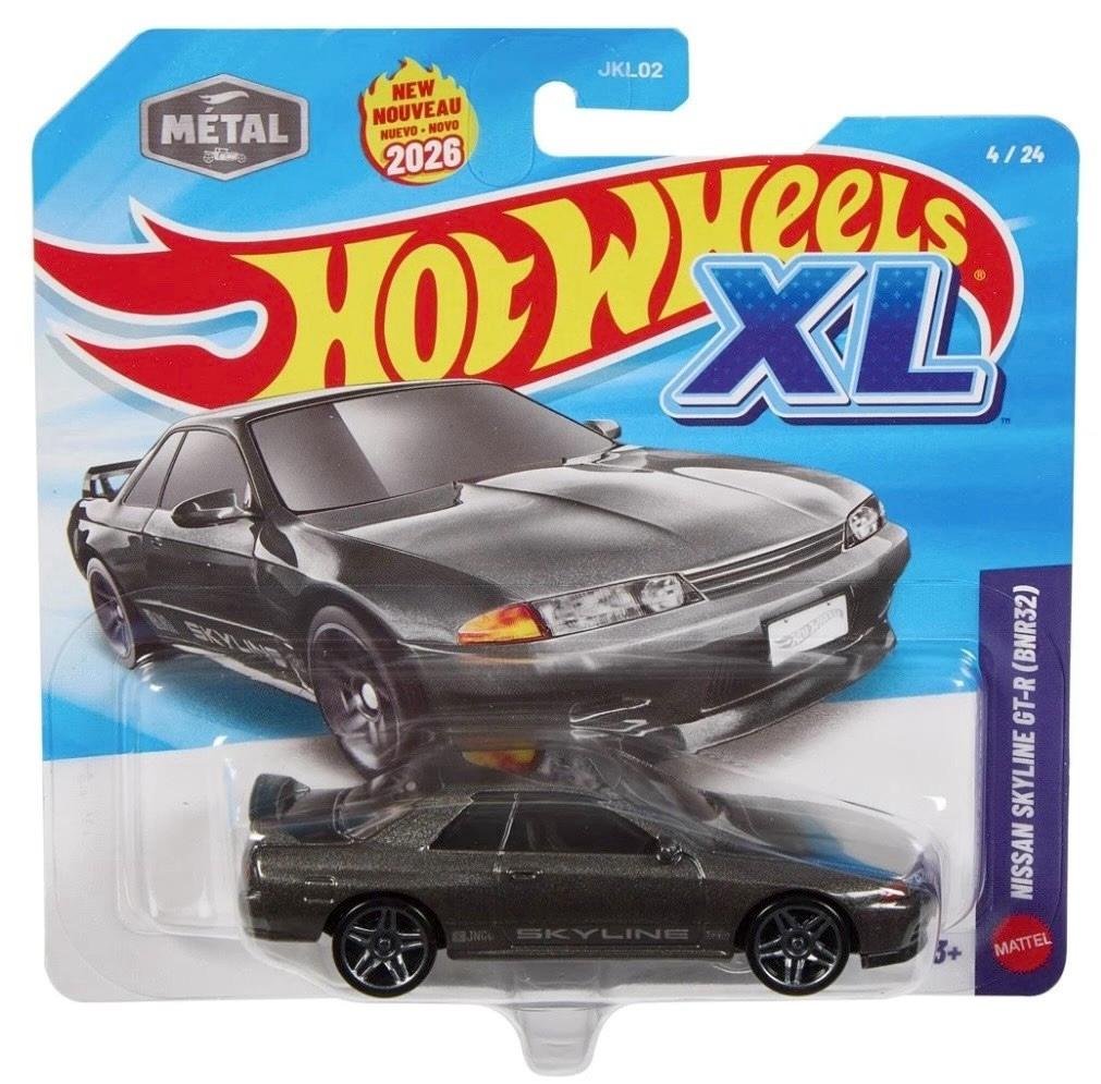 1:43 Hot Wheels XL 2026 JKL03 Nissan Skyline GT-R BNR32 grey metallic