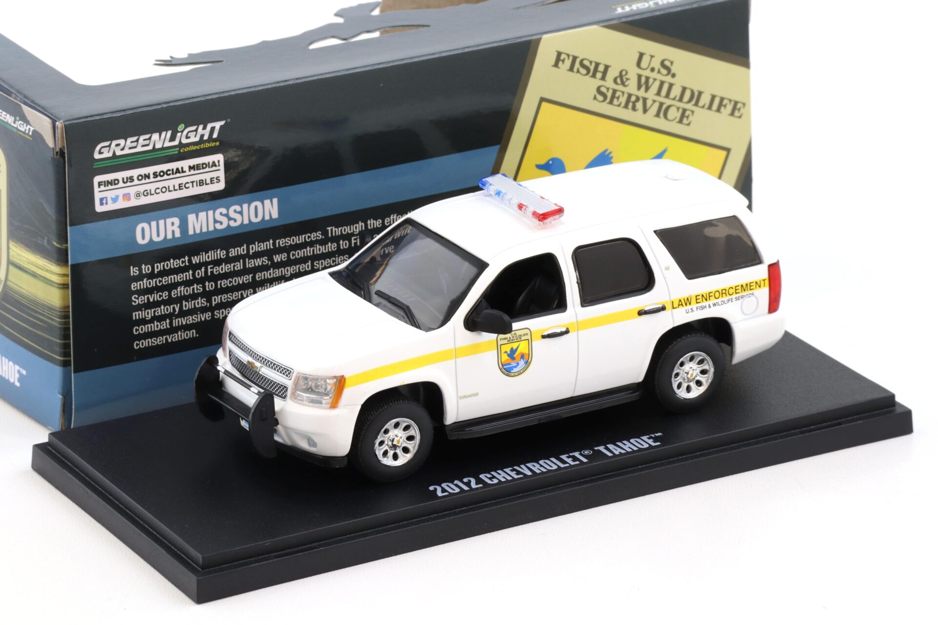 1:43 Greenlight 2012 Chevrolet Tahoe Law Enforcement US Fish & Wildlife