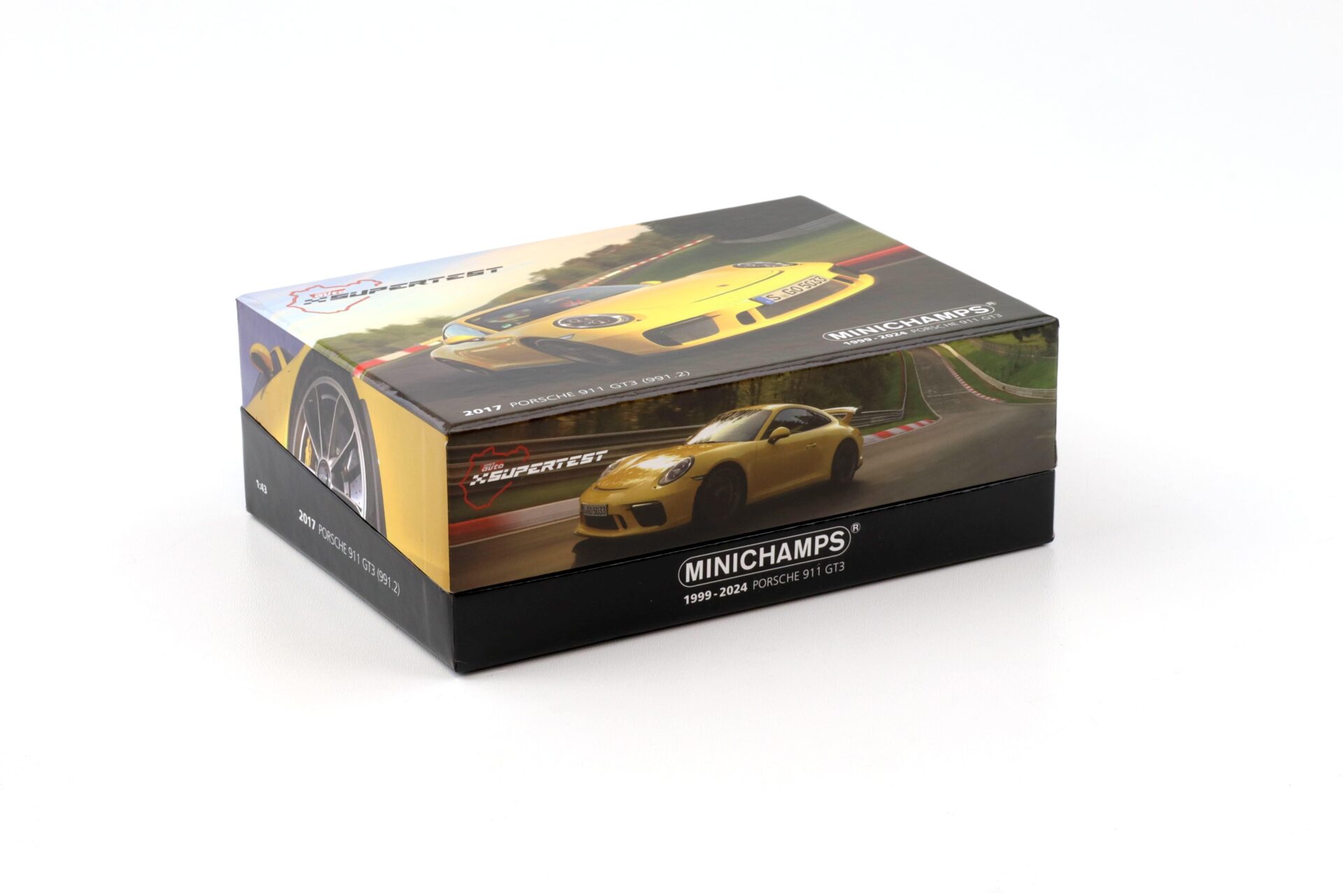 1:43 Minichamps Porsche 911 991.2 GT3 Coupe 2017 yellow 25th Anniversary