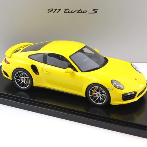 1:18 Spark Porsche 911 991.2 Turbo S Coupe Racing yellow WAP DEALER